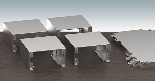 Fabricated enclosures from sheet aluminium or steel