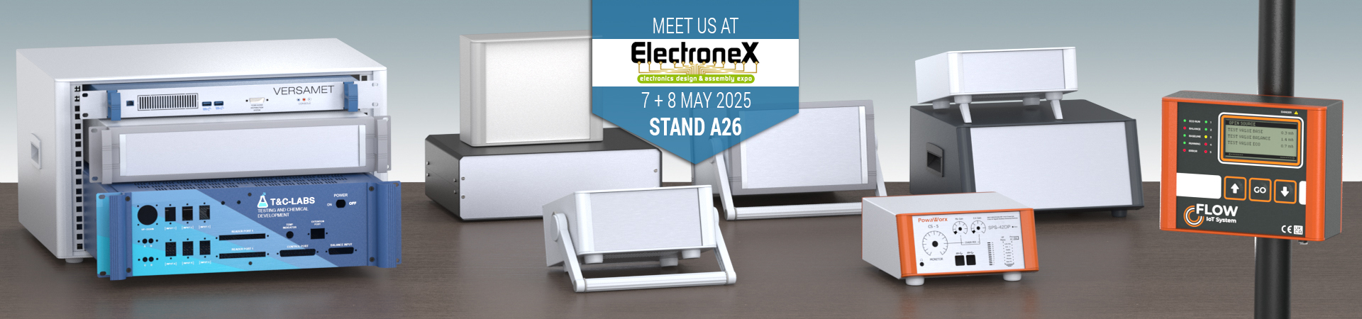 METCASE metal instrument enclosures, 19 inch rack cases and customised enclosures for modern OEM electronics.