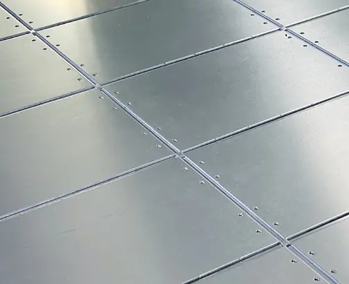 Front panels punched on a single sheet