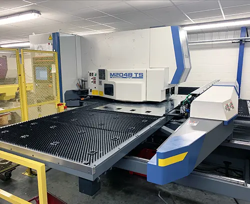 CNC punching of sheet aluminium or steel