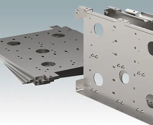 CNC punched and folded enclosure panels