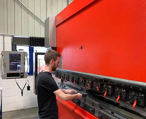 CNC break presses form the panels into finished parts