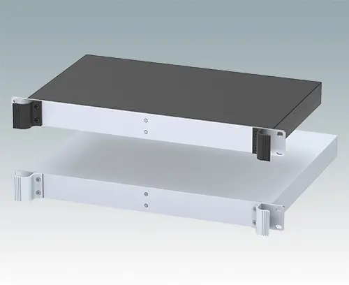 1U cases with fixed solid top cover