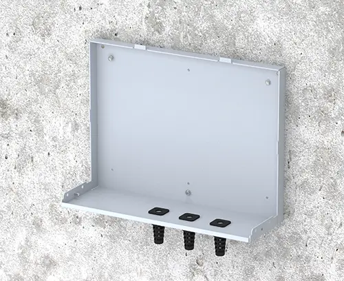 L section rear panel fitted to wall...